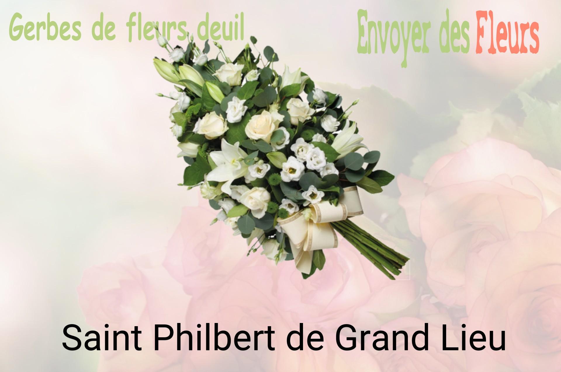 Gerbe de fleurs de deuil livrée à Saint-Philbert-de-Grand-Lieu